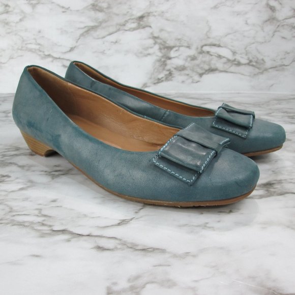 Hotter Chantel Comfort Concept Blue Leather Pumps - Picture 2 of 8